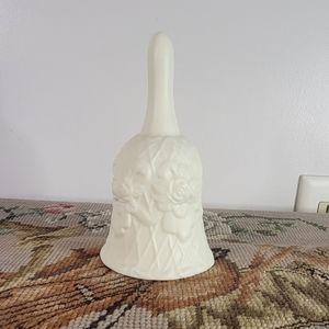 Vintage Ceramic Bell with Carved Bouquet